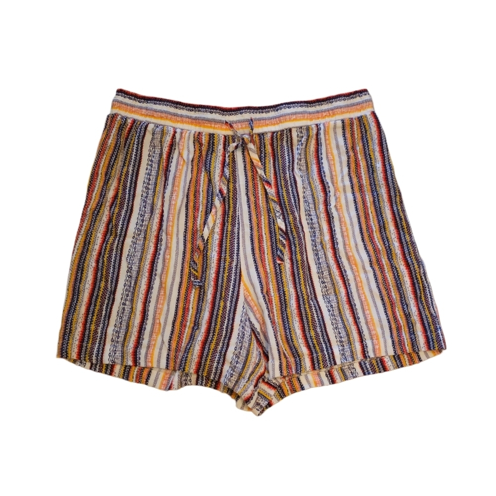 Robert Louis Boho Striped Pull On Shorts Large